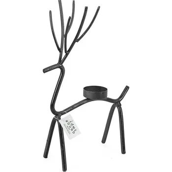 Elektrická zásuvka Homebound by Kolony - Stojan na čajovou svíčku - jelen - 27x8x15cm - černý 79584 Nové zboží