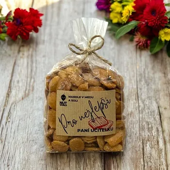 Nutworld.cz Ořechy v celofánu - Mandle v medu a soli 200g PRO PANÍ UČITELKU
