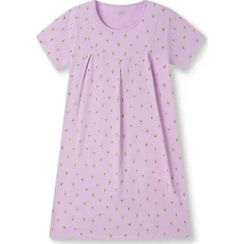 Dámská noční košile Dámská bavlněná noční košile s krátkým rukávem - Wolf & Wolfie D2634, fialková Barva: Fialková, Velikost: XL