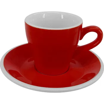 by inspire Presso šálek s podšálkem Milano, 75 ml, červený