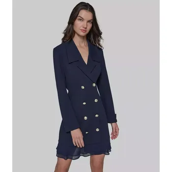 Dámské šaty KARL LAGERFELD dámské šaty DOUBLE modré L