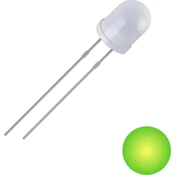 Polovodič Quadrios 2111O164 LED s vývody žlutozelená kulatý 3 mm 700 mcd 30 ° 20 mA 2 V