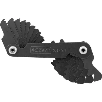 Závitořezný nástroj 4CZech 1146 šablona měrky závitové 0,4-7mm, metrické ČSN 25 4620