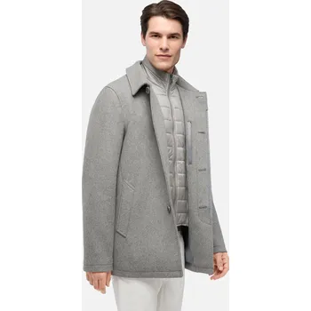 Pánský zimní kabát Šedý pánský kabát Geox Monreale - Pánské GEOX šedá 3427827
