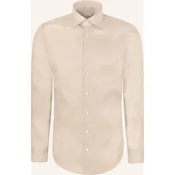 Pánská košile Seidensticker Pánská Košile Slim Fit, béžová, 43