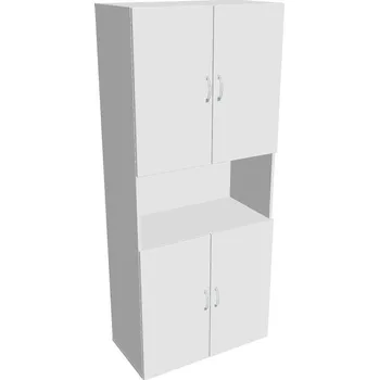 Policová skříň Skříň policová dveřová D 5 80 05 - BÍLÁ , BÍLÁ