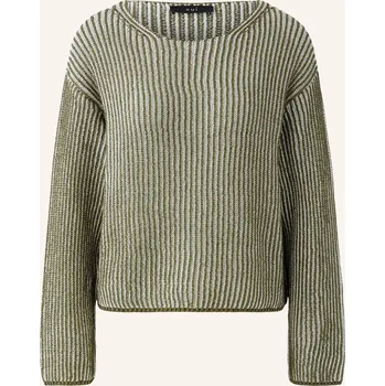 Dámský svetr Oui Dámský Svetr S Třpytivou Přízí, khaki / zlatá / bílá, 34