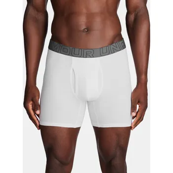 Boxerky Sada tří pánských boxerek v bílé barvě Under Armour UA Performance Cotton 6in Under Armour šedá 2834938