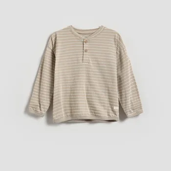 Chlapecká mikina Reserved - Bavlněné tričko s dlouhými rukávy - tělová - 679IG-02X - 679IG-02X-98