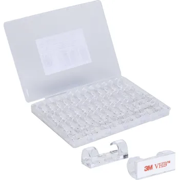 Stahovací páska TRU COMPONENTS T24CA076 držák kabelu samolepicí TC-12888576 Průměr kabelového svazku (rozsah) 5 do 9 mm transparentní 50 ks