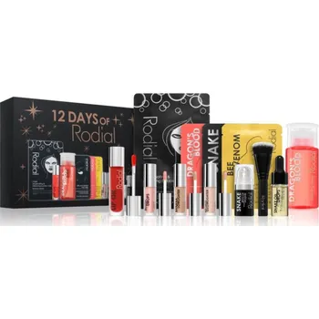 Kosmetika Rodial Advent Calendar Rodial Snake Oxyganating & cleansing bubble mask čisticí a detoxikační maska s aktivním uhlím 20 g + Rodial Dragon's Blood Jelly Eye Patches hydrogelová maska na oční okolí pro hydrataci a vypnutí pokožky 3 g + Rodial Bee Venom Jell