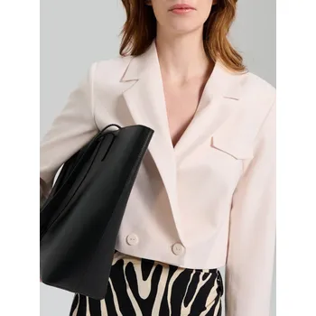 Sinsay - Krátké dvouřadé sako - krémová - 326IU-01X - 326IU-01X-XS