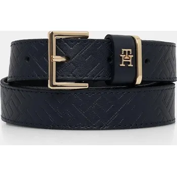 Opasek Kožený pásek Tommy Hilfiger AW0AW17974 námořnická modř 59X, vel. 80