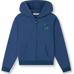 Chlapecká bavlněná mikina s kapucí - Wolf & Wolfie M2652, tmavě modrá Barva: Modrá tmavě, Velikost: 146