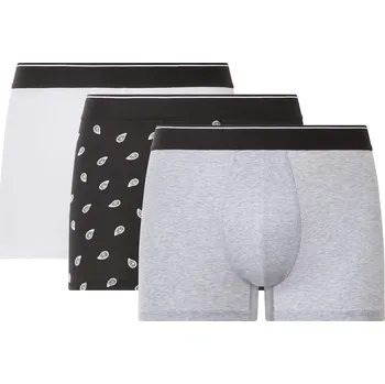 Pánské spodní prádlo esmara Men Pánské boxerky, 3 kusy (černá/šedá/bílá, 8/XXL)