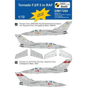 Plastikový model 1/72 Decals Tornado F.2/F.3 RAF (AIRF/HAS/ITA)