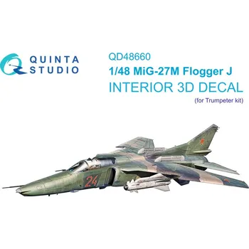 Plastikový model 1/48 MiG-27M Flogger-J 3D&col.Interior (TRUMP)