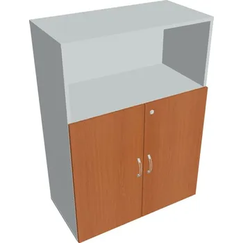 Policová skříň Skříň dveřová DZ 3 80 02 (Jednobodové zamykání) - TŘEŠEŇ , ŠEDÁ