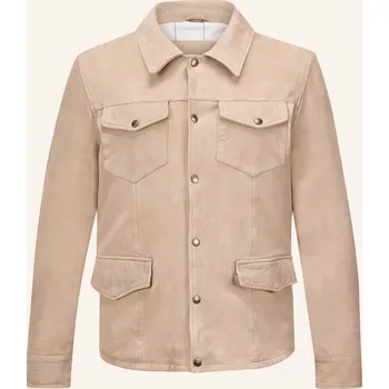 Milestone Pánská Kožená Bunda Msvalerio, krémová, 58