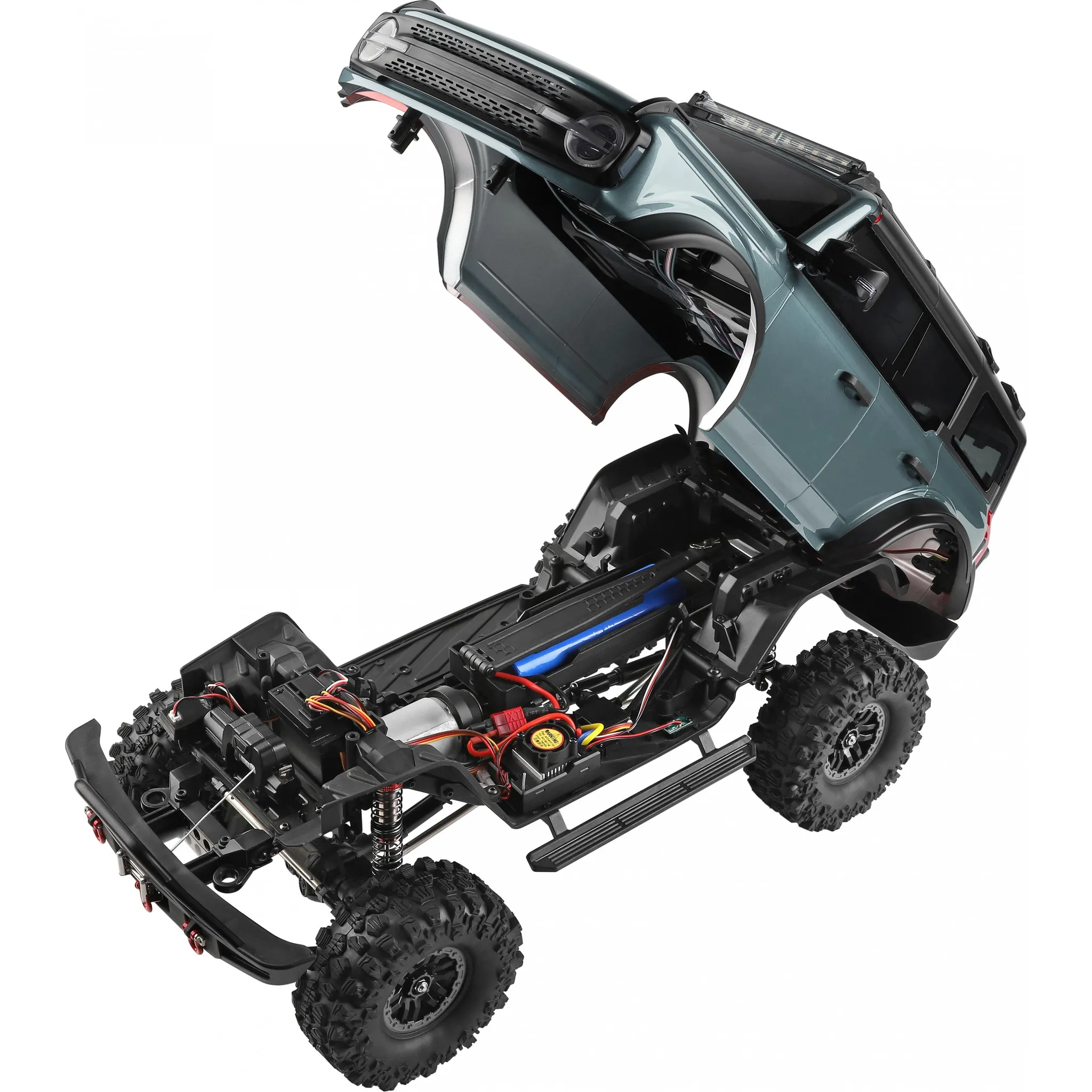 Fotografie 3 - RC model auta DF models RC DF-4S Crawler RTR 1:10 šedá metalíza