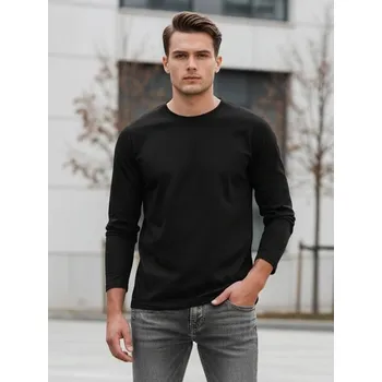 Dstreet Základní černé tričko s dlouhým rukávem