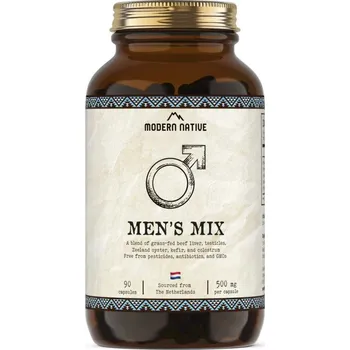 Modern Native Grass-Fed Mužský orgánový komplex – játra, varlata & ústřice, 90 kapslí orgánový komplex pro mužský výkon