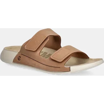Dámské pantofle Nubukové pantofle Ecco Nd Cozmo 2 Strap Flat 206823.02291 hnědá 82X, EUR 41