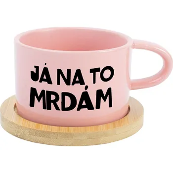 JÁ NA TO MRDÁM - růžový hrníček makronka 200 ml