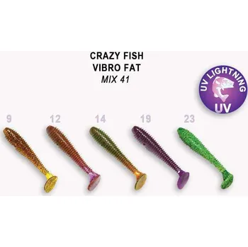 Gumová nástraha Crazy Fish Vibro Fat 7,1cm Mix 41 (5ks)