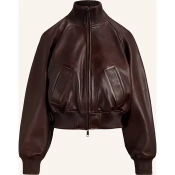 Dámský svetr Polo Ralph Lauren Dámská Kožená Bunda, tmavě hnědá, 38