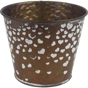 Květináč Květináč plechový K4271/1 - dia 12 x 10 cm