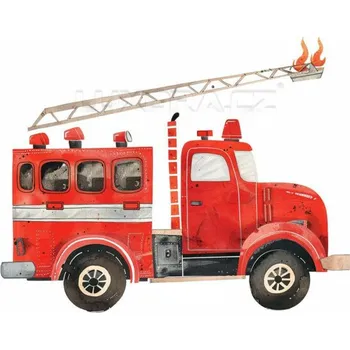 Nášivka Nažehlovačka Hasičské auto - 6 x 5 cm