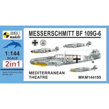 Plastikový model MARK I. Models 1:144 Messerschmitt Bf 109G-6 ,Ve středomoří‘