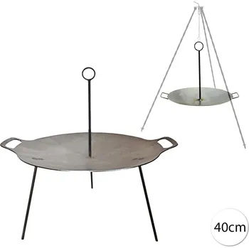 Zahradní gril Perfect Home 28252 Plotna na grilování, závěsná, ocelová, 40cm