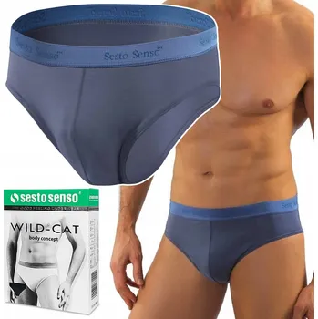 Slipy SESTO SENSO SM05 Pánské sportovní slipy Slipy bavlněné, džínové - L