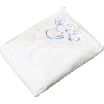 Dětské zboží Tega Baby Osuška s kapucí 100x100 cm Králíček bílý