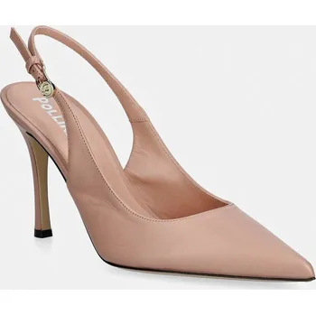 Dámské lodičky Kožené lodičky Pollini SA10039M1OTE0609 béžová 80X, EUR 41