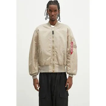 Pánský bomber Bomber bunda Alpha Industries MA-1, L, béžová, 80X