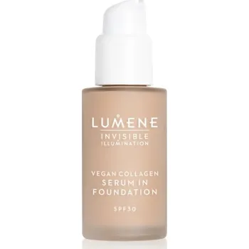 Dekorativní kosmetika Lumene Invisible Illumination Vegan Collagen Serum in Foundation lehký make-up s vyživujícím účinkem SPF 30 2 30 ml
