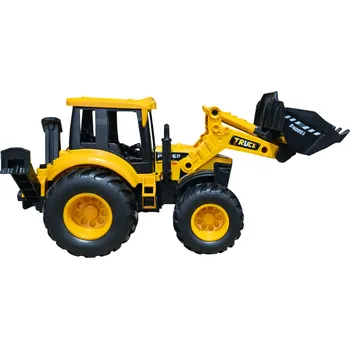 autíčko ICOM POLAND Dětský traktor s pohonem na setrvačník – žlutý , 19 cm