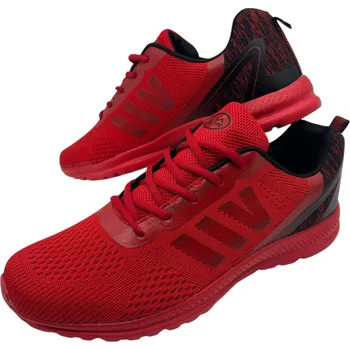 Pánské tenisky Sport Pánské červené nadměrné tenisky se šněrováním Barva: Červená, Velikost: 47