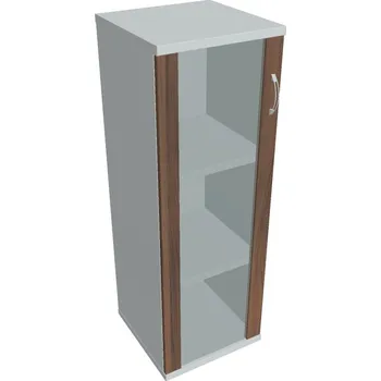 Policová skříň Skříň dveřová S 3 40 02 L (levá) - OŘECH , ŠEDÁ