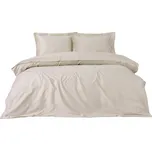 Béžové povlečení na dvoulůžko/prodloužené z bavlněného saténu 240x220 cm Elegant – Mijolnir ID_1775990