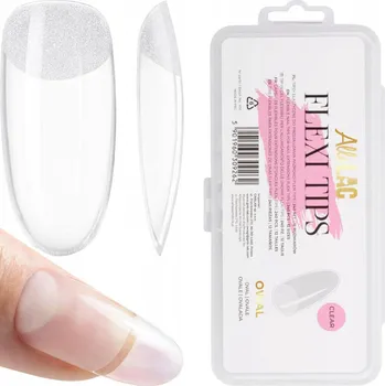 Umělé nehty Tipy pro rychlé prodloužení nehtů Flexi Tips AlleLac oválné, 240 ks