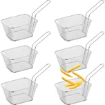 Nerezový servírovací košík na hranolky 14x7x10,5cm, 6ks, EXCELLENT HOUSEWARE 340880