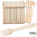 GASTROSTAF EKO-11 Jednorázový dřevěný příbor, vidličky 16cm 50ks