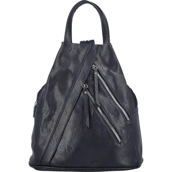 Módní dámský koženkový batoh Amália, tmavě modrý