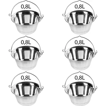 kotlíky Perfect Home Servírovací kotlík nerezový 0,8L, 6ks, 12141
