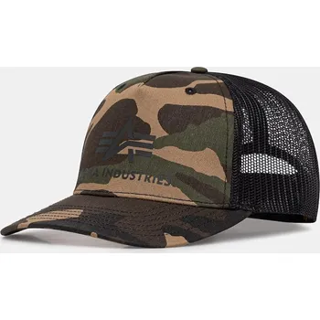 Kšiltovka Kšiltovka Alpha Industries Basic Trucker Cap Camo 186902C hnědá 88B, vel. ONE SIZE