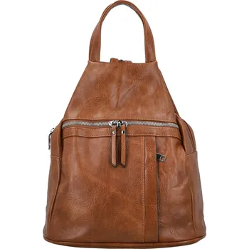 Stylový dámský koženkový batoh Narcisa, hnědý